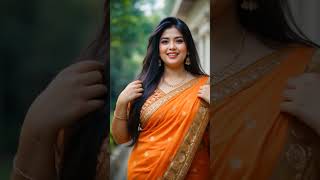Super Hot In Orange Saree Shes Setting The Screen On Fire
