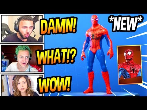 STREAMERS REACT TO *NEW* "SPIDERMAN" SKIN! (MODDED) Fortnite FUNNY & SAVAGE Moments