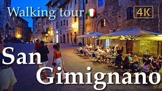 San Gimignano Tuscany, Italywalking Tourhistory In Subles - 4K