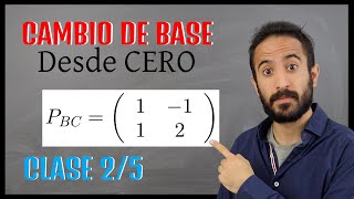 MATRIZ de CAMBIO de BASE mediante GAUSS-JORDAN | Clase #2 | Algebra para todos