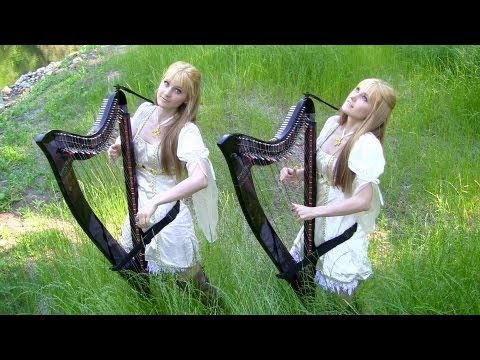 Misty Mountains Cold - LOTR (Electric Harp Duet) Camille and Kennerly, Harp Twins