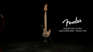 Fender American Ultra Jazz Bass MN, Texas Tea | Gear4music demo