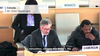 Canadas Statement On Baháí Persecution In Iran 58Th Un Human Rights Council Session