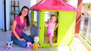 Sevcan Derin'e balkona oyun evini kuruyor! Anne Vlog - bebek bakma su