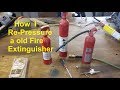 How to Recharge & Re pressurize a old Fire Extinguisher DIY