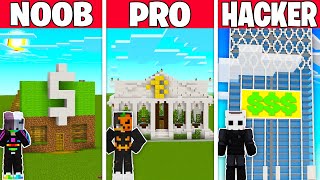 NOOB vs PRO vs HACKER: BANKA SOYGUNU YAPI KAPIŞMASI! - Minecraft