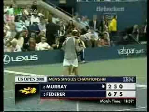 全米オープン 2008 決勝戦（ファイナル）　 ロジャー フェデラー vs アンディ マレー 2／4