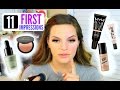 TRYING NEW MAKEUP PRODUCTS! First Impressions &amp; Demo | Casey ...