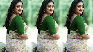 Mallu Actress Varada In Traditional Saree Outfit
