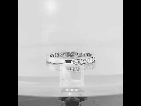 0.54 Carat Platinum Diamond Wedding Band, Half Eternity Diamond Wedding Ring, Anniversary Ring, Stackable Pave Certified Handmade Unique 0.54 Carat Platinum Diamond Wedding Band, Half Eternity Diamond Wedding Ring, Anniversary Ring, Stackable Pave Certified Handmade Unique