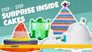 4 Awesome SURPRISE INSIDE Cakes | Secret Chamber Cakes | How To Cake It | Yolanda Gampp