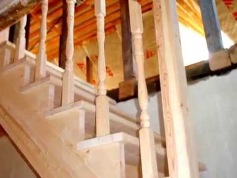 Как сделать деревянную лестницу ютуб