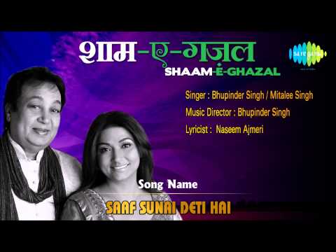 Saaf Sunai Deti Hai HD Full Song | Shaam E Ghazal | Bhupinder...