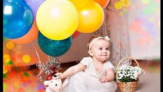 📷 Слайд-шоу поздравление 💝 с Днем рождения девочке 1 годик