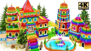 Satisfying Video | Build Royal WINTER Park Has Snow Fountain From Magnetic Balls For Hamster