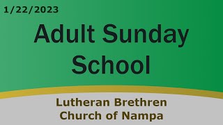 Sunday School 1/22/2023