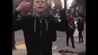 Skinny Guy Knocks Out 2 Guys While Talkin' Shit!