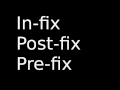 Prefix, Infix, Postfix