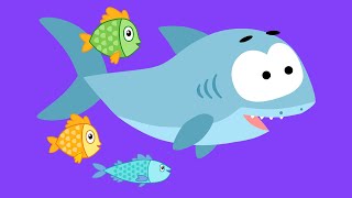 Акулёнок - Котёнок Котэ - Песенки Мультики Для Детей Малышей
