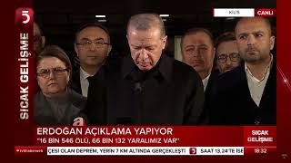 Erdoğandan Hatayda Açıklama