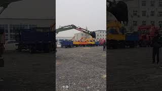 Powerful Excavator Working Hard Heavy Machinery In Action