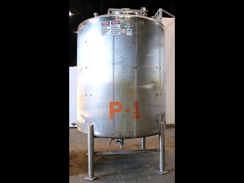 Used- Precision Stainless Mixing Tank, 1,500 Gallon - stock # 46559029