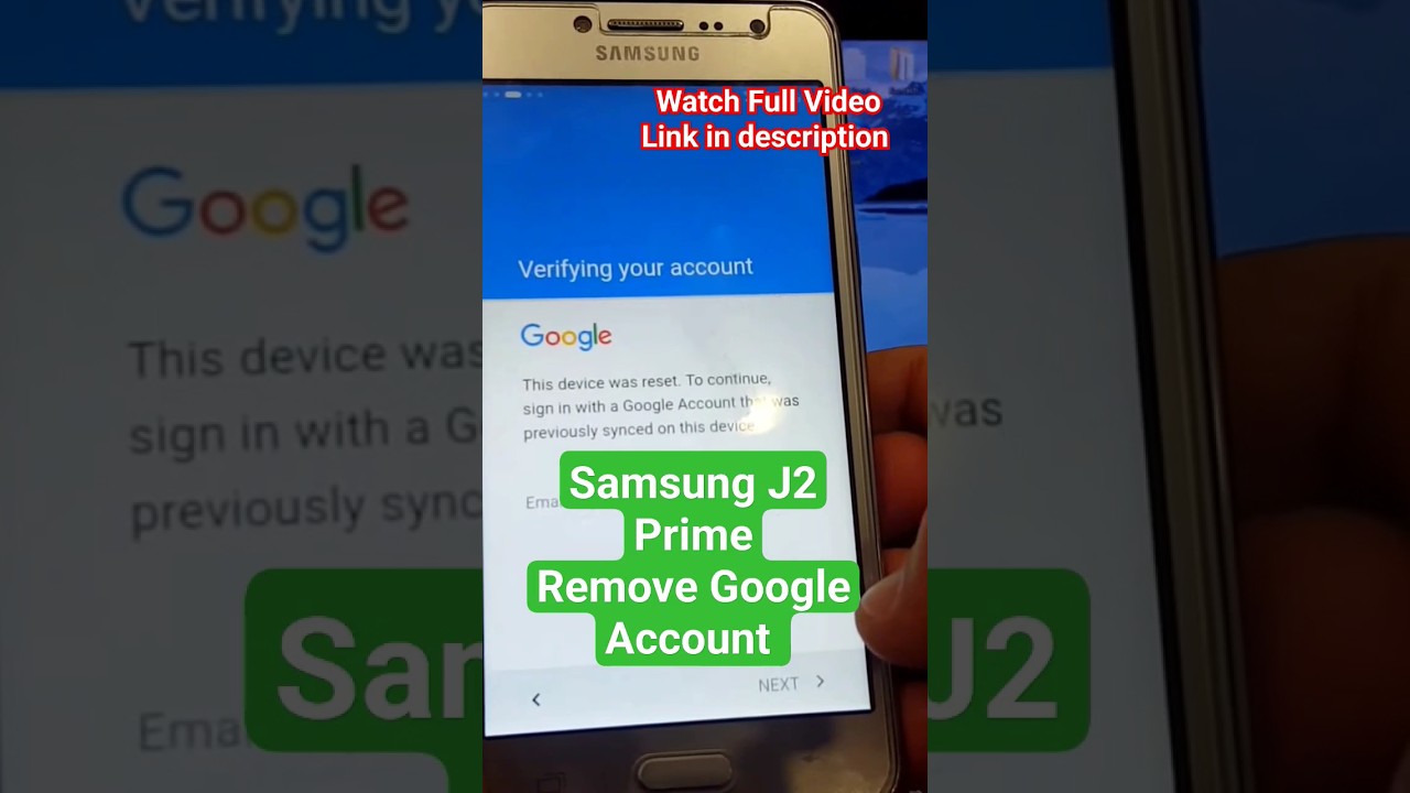Samsung J2 Prime SM-G532M Remove Google Account Bypass Samsung J2 Prime SM-G532M Remove Google Account Bypass