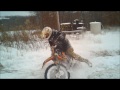 How to ride a dirt bike in the snow! KTM 450!