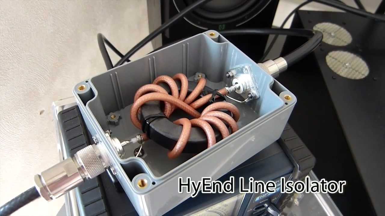 HyEndFed Line Isolator (mantelstroomfilter) demo YouTube