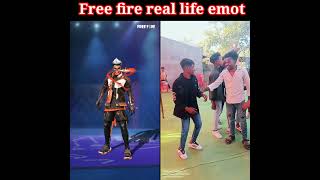 Free fire cobra  bundle emot vs free fire real life emot cobra group dance #free