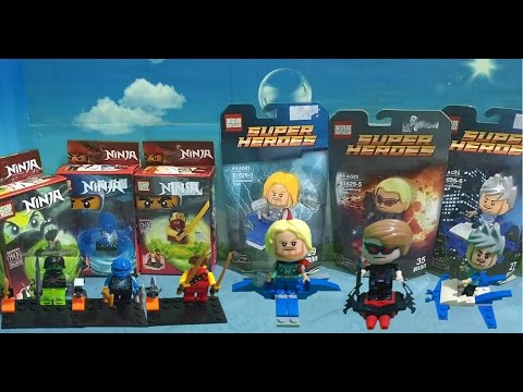 #5 Mantap !!  Unboxing Mainan Lego Minifigure Ninjago dan Superhero Satria dan geri.