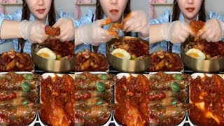 ASMR MUKBANG | Bibimbap, Crab in Spicy Sauce, Shrimp in Spicy Sauce, Spicy Octop