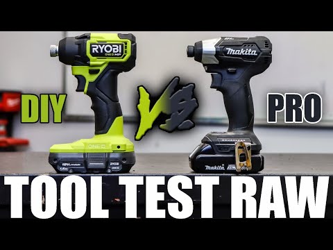TOOL TEST RAW (18 Volt Sub-Comact Impact Driver) RYOBI VS MAKITA