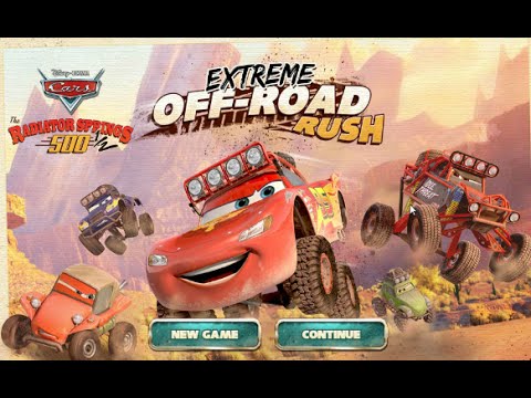 cars extreme off road rush lightning mcqueen disney junior fun