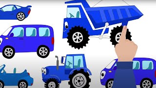 Синий Трактор - Разноцветные машинки и Ракета - Песенки для детей