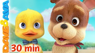 🦆 Six Little Ducks and More Nursery Rhymes and Baby Songs | Dave and Ava 🦆
