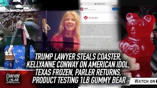 Trump Lawyer Steals Coaster, Kellyanne Conway on American Idol, Texas Frozen, Parler Returns, Donuts