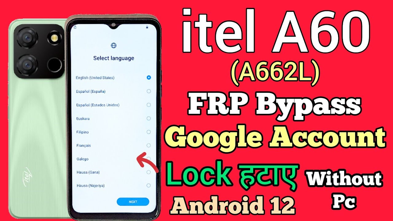 itel A60 (A662L) FRP Bypass || Unlock Tool || Android 12 itel A60 (A662L) FRP Bypass || Unlock Tool || Android 12