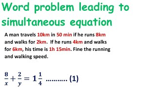 An interesting solution on SIMULTANEOUS EQUATION WORD PROBLEM