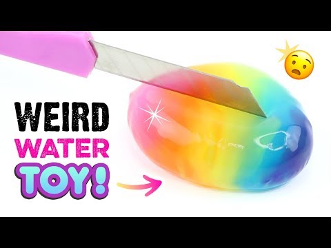 DIY WATER TOY!!! Weirdest Mix Between a Slime and Squishy?!! Satisfying Jelly Cutting