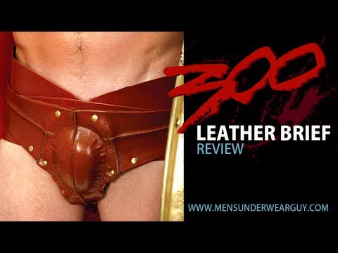 300 Movie Spartan Leather Brief Review by Mens Underwear Guy