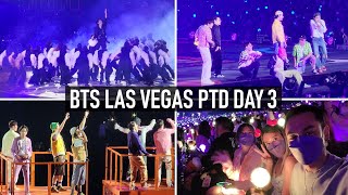 BTS PTD Las Vegas Day 3 | Fans stopped throwing things at BTS [Vlog/fancam] FULL