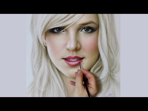 Time lapse painting portrait Britney Spears by Igor Kazarin 