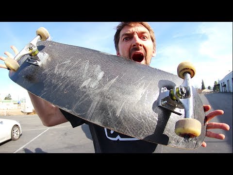 WILL THE 3-PLY CARBON FIBER BOARD SNAP?! | YOU MAKE IT WE SKATE IT EP 162