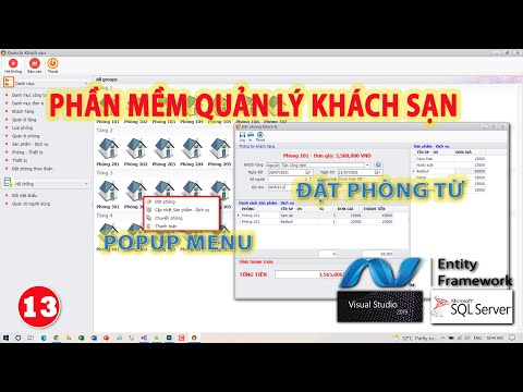 Phần mềm quản lý khách sạn | Đặt phòng từ popup menu | Topzonevn.com
