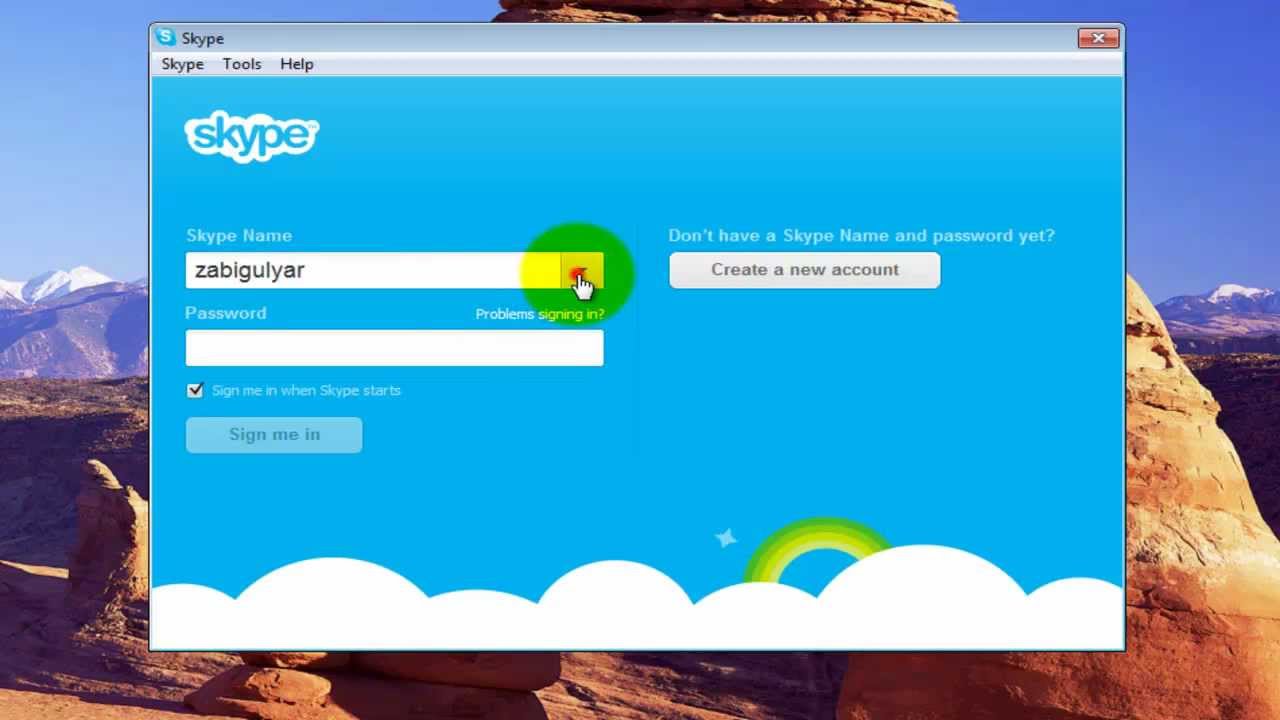 how to remove skype sign in