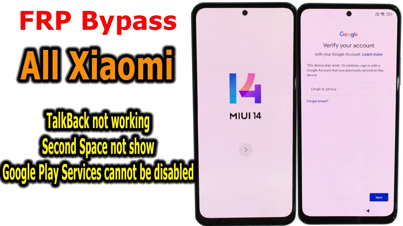 FRP Bypass Google account lock all Xiaomi MIUI 14, FRP Bypass Google account lock all Xiaomi MIUI 14,