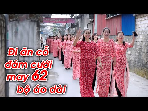 Đã ở đâu đi ăn cỗ đám cưới như này chưa? 62 bộ áo dài giống nhau. Tuấn Tú và Hương Giang. Hải Phòng