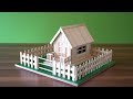 Making a small but beautiful ice cream stick house - complete tutorial for beginner