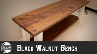DIY Black Walnut Bench